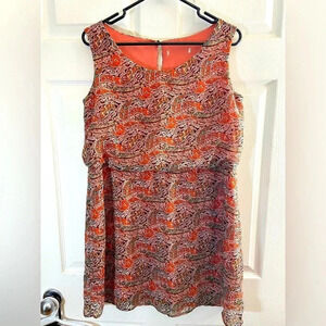 Paisley Orange Dress - Great  Condition - No Tags
